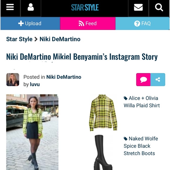 NWT- Alice+ Olivia Willa silk plaid shirt size S - Picture 12 of 12